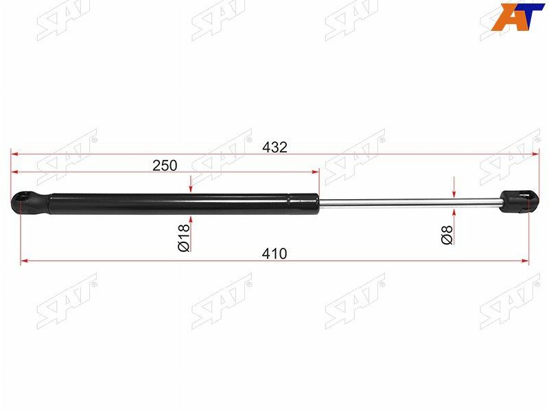.SAT Амортизатор (Газовый упор) капота для SSANGYONG KYRON 10- #1