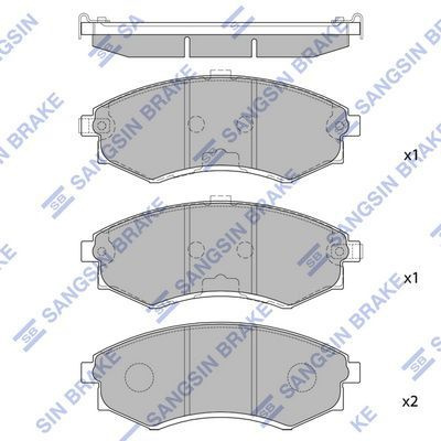 Колодки тормозные (Спереди) Nissan Serena 91-01 / Toyota Hilux Pick Up 04-11