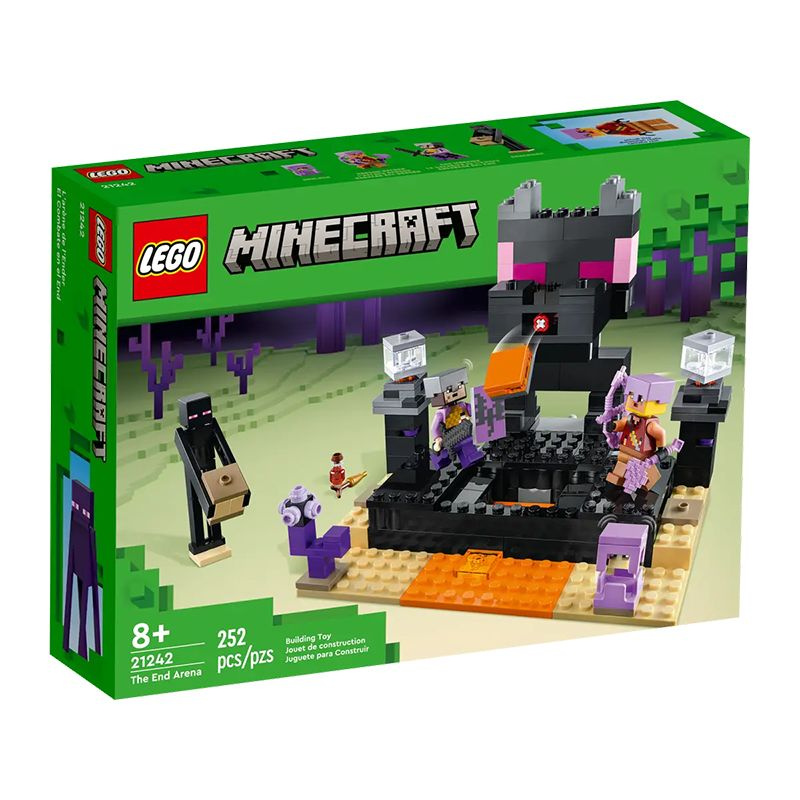 LEGO Конструктор Minecraft Конечная Арена, для мальчика и девочки в подарок, 252 деталей, возраст от #1