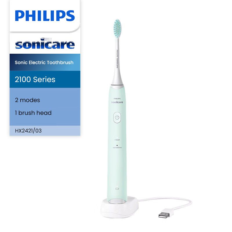 Philips Sonicare Электрическая зубная щетка OZJH2a-PHPHX2421, светло-зеленый  #1