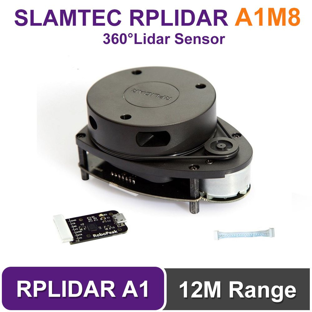 Slamtec RPLIDAR A1 2D 360 градусов, радиус сканирования 12 метров