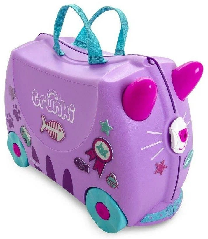 Чемодан-каталка trunki, ручная кладь, 46х31х21 см, 18 л, 1.7 кг, Кошка Кэсси  #1