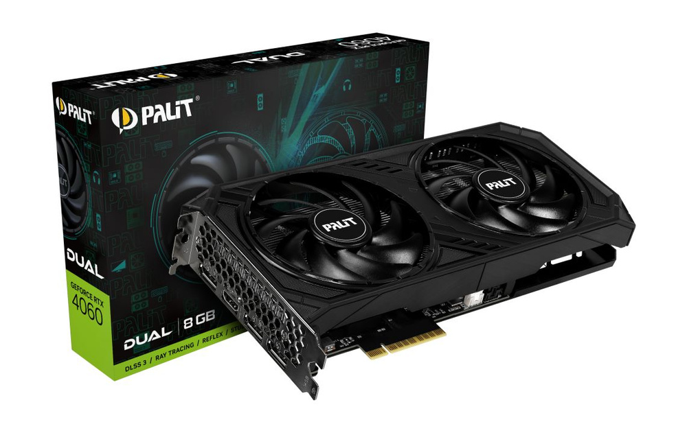 Видеокарта Palit GeForce RTX 4060, 8 ГБ PCI Express 4.0