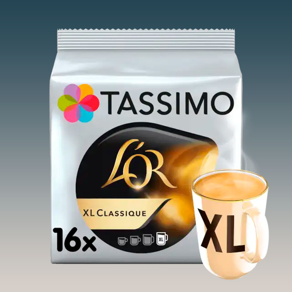 Кофе в капсулах Tassimo L'OR XL Classique натуральный жареный, молотый, набор из 16 штук  #1