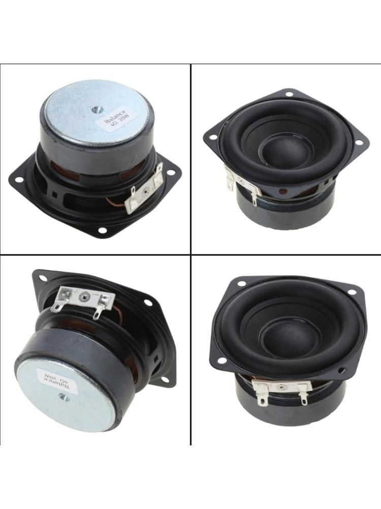 89 мм, 4 Ом, 20 Вт, полночастотный динамик, квадратный громкоговоритель ...