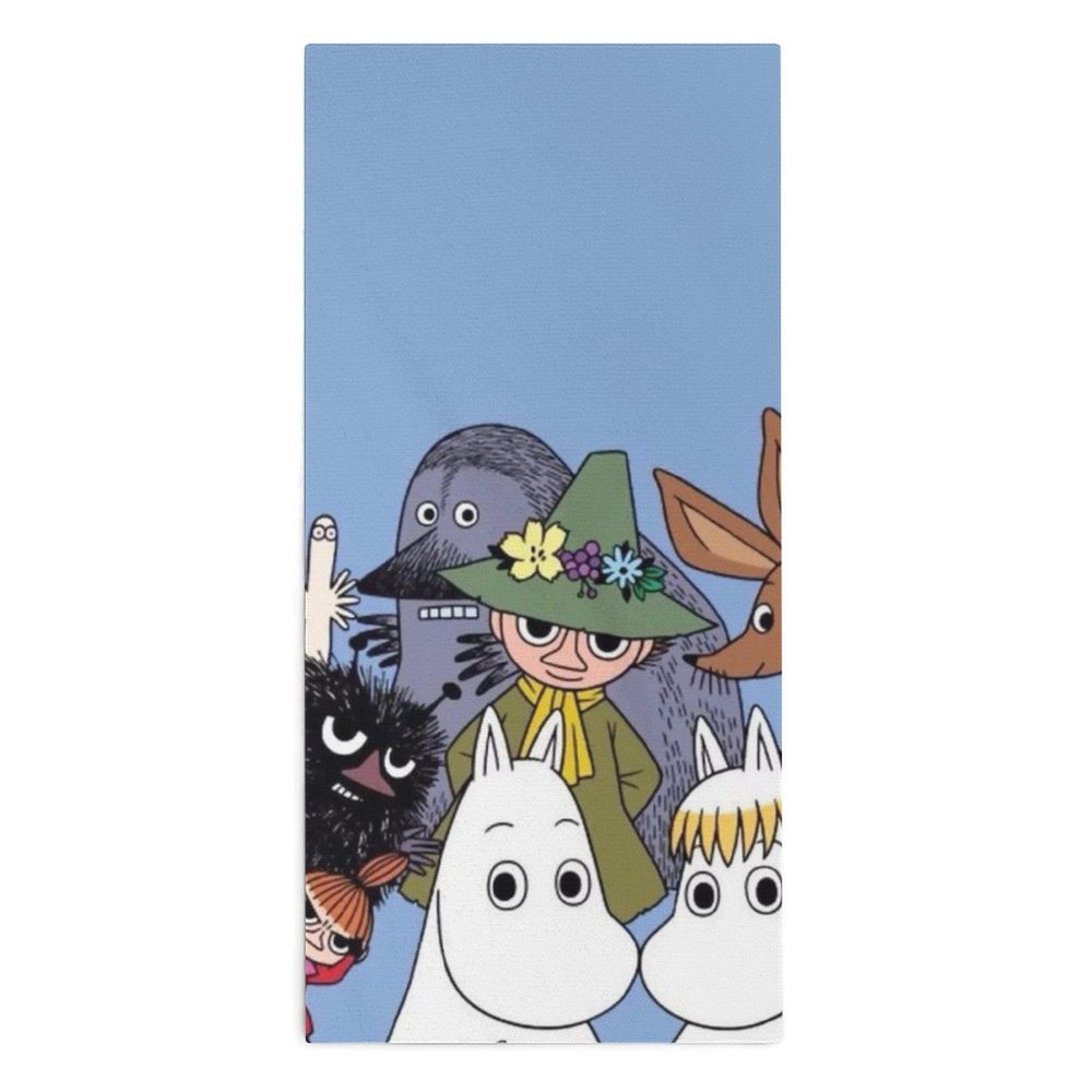 Moomin Полотенце для лица, рук, Микрофайбер, 30x70 см, разноцветный, 1 шт.  #1