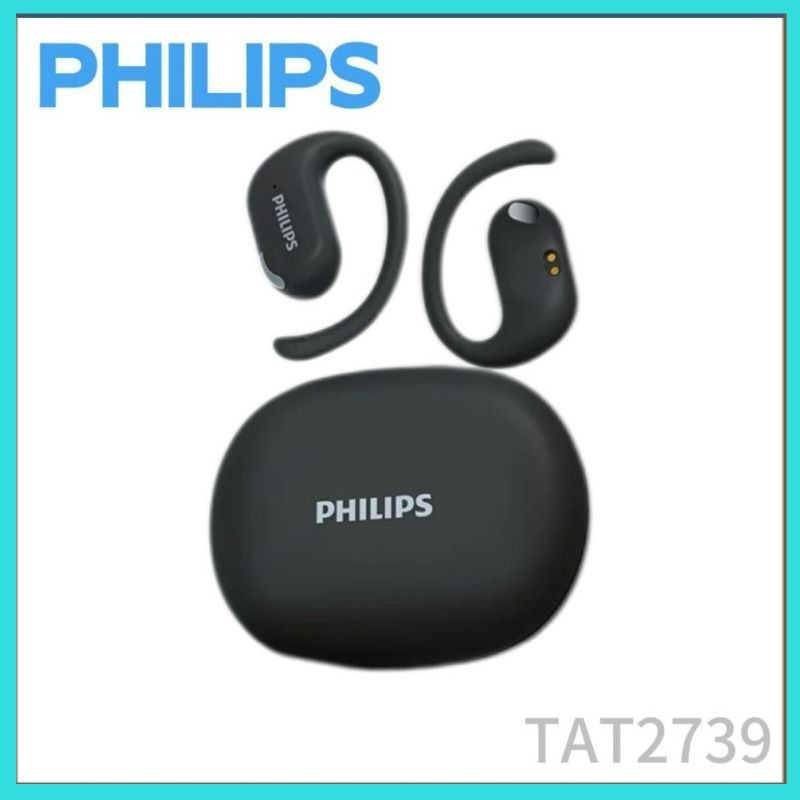 Philips Наушники беспроводные с микрофоном, USB Type-C, черный, серый металлик  #1