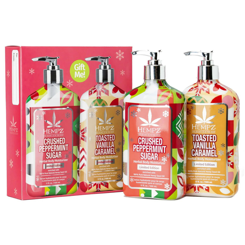 Hempz набор 2 в 1 Подарочный набор увлажняющих лосьонов Sweet Treats по 500мл Crushed Peppermint Sugar #1