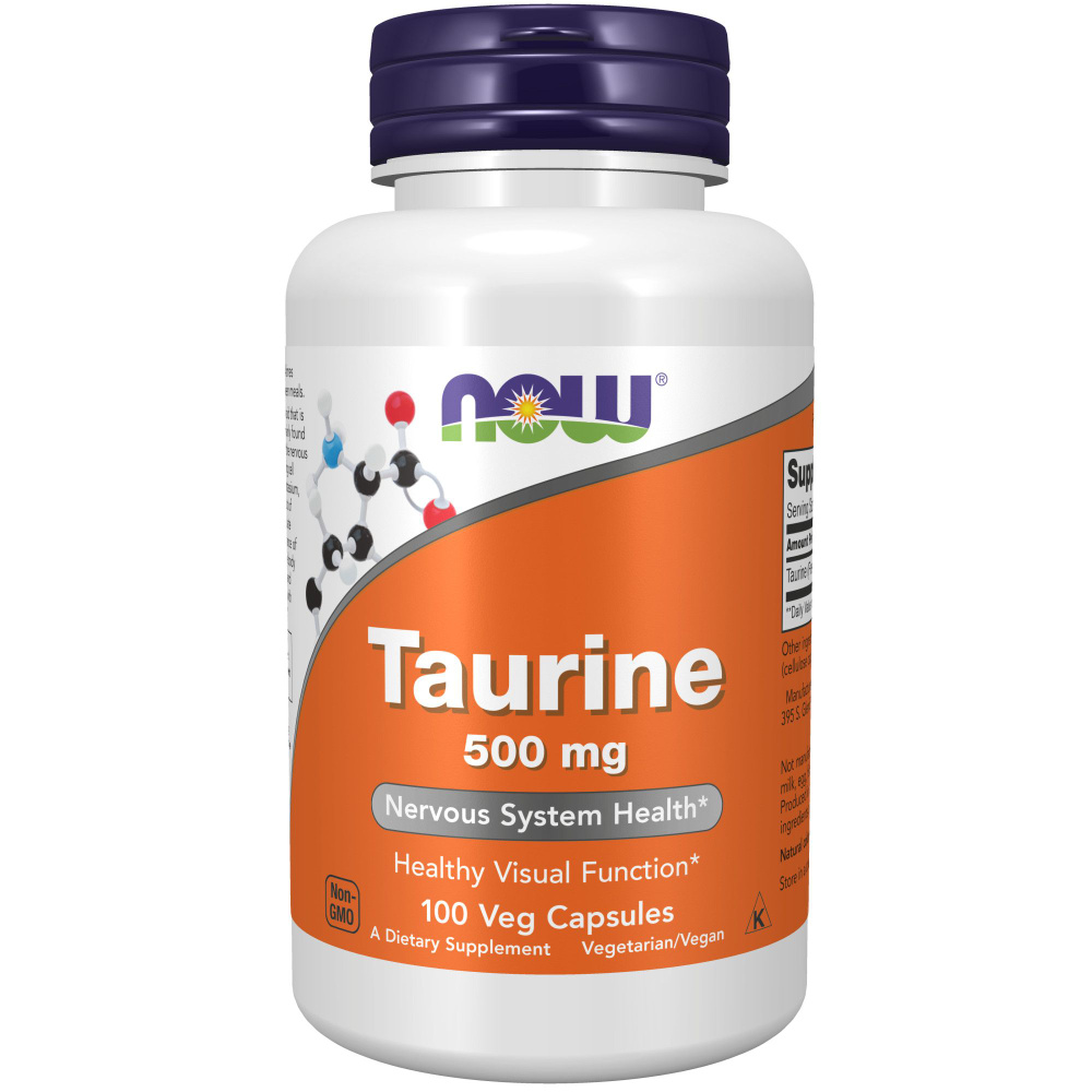 Таурин, NOW Taurine 500 mg 100 капсул #1