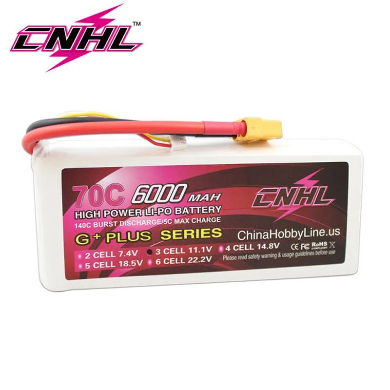 CNHL Lipo 3S 4S 6S 11,1 В 14,8 В 22,2 В Аккумулятор 6000 мАч 70C с вилкой XT90  #1