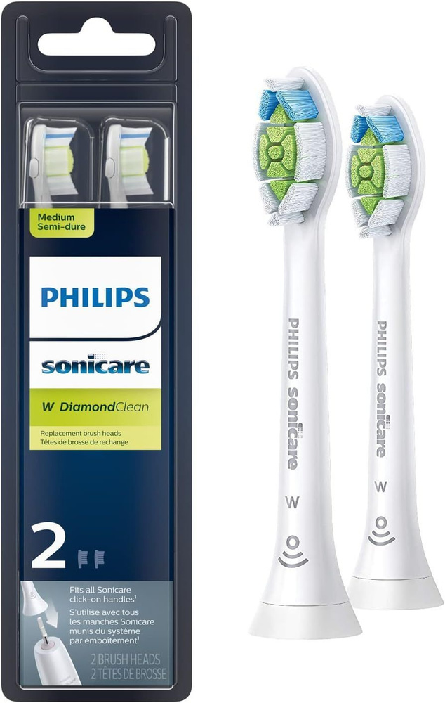 Для Philips Sonicare W DiamondClean сменные белые насадки для зубных щеток - 2 штуки  #1