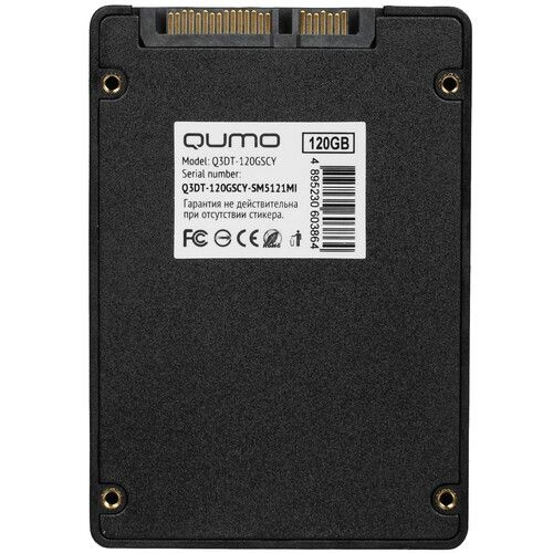 QUMO 120 ГБ Внутренний SSD-диск 120 ГБ, 550 Мбайт/сек, 50 ТБ ([Q3DT-120GSCY OEM])  #1