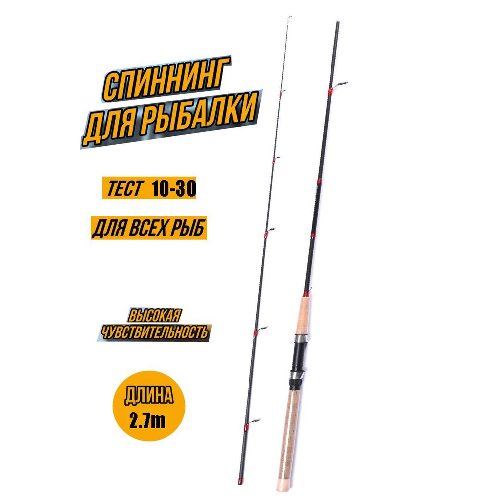 Спиннинг для рыбалки штекерный 10-30G 2.7m #1