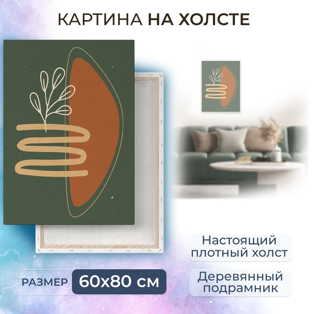 Картина на холсте, репродукция / Абстракция / Размер 60 x 80 см  #1