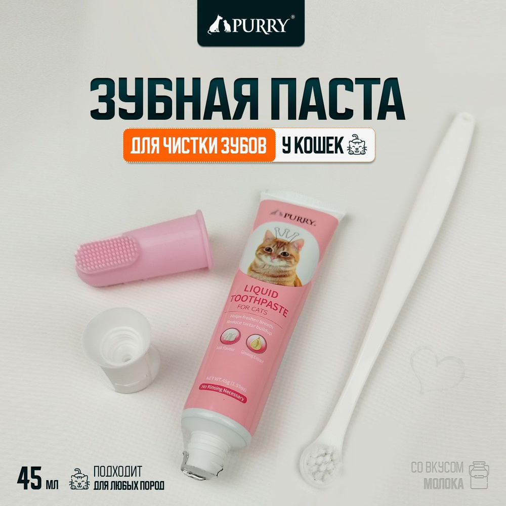 Зубная паста для кошек от PURRY забота о здоровье и свежести вашего питомца  #1