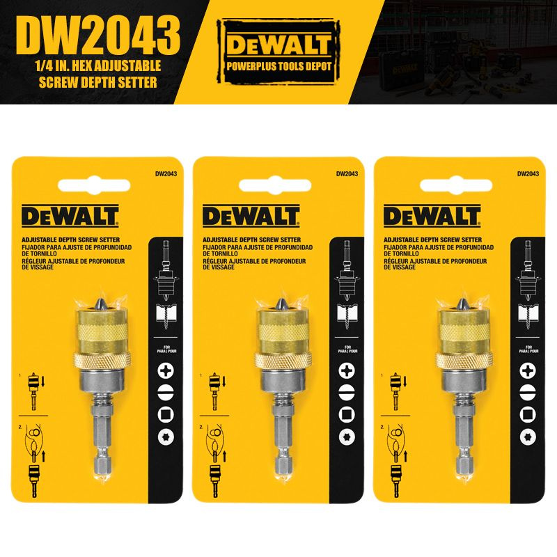 DEWALT DW2043 Регулируемый шестигранный винтовой глубинный набор 1/4 дюйма Аксессуары для инструментов #1