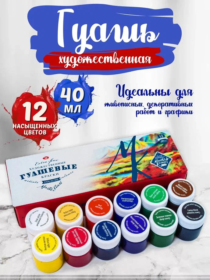 Гуашь для рисования, Невская палитра Мастер класс, художественная ...