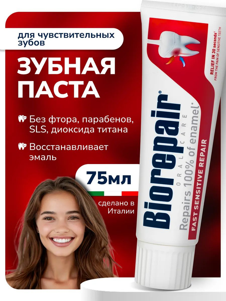 Зубная паста для чувствительных зубов Biorepair Fast Sensitive Repair ...