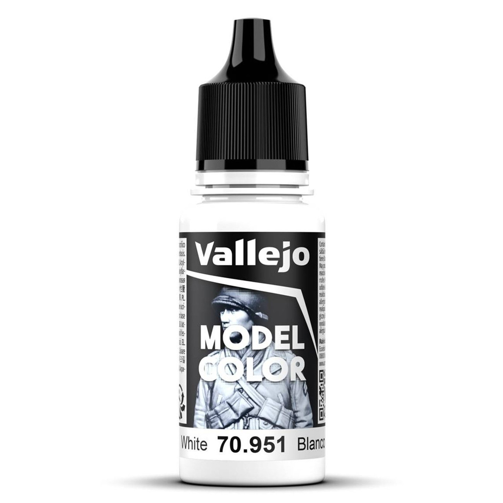 Краска акриловая для моделирования Vallejo серии Model Color - White 70951, матовая (18 мл) #1