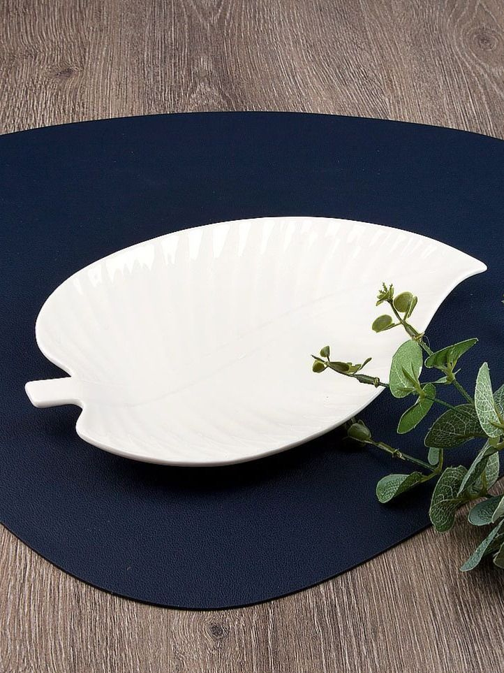 Блюдо фарфор Лист 25 см. #1