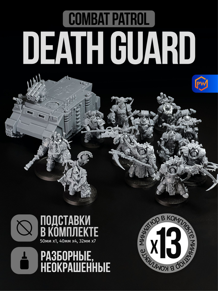 Warhammer 40000 Combat Patrol: Death Guard / Death Guard / Набор миниатюр для настольной игры #1