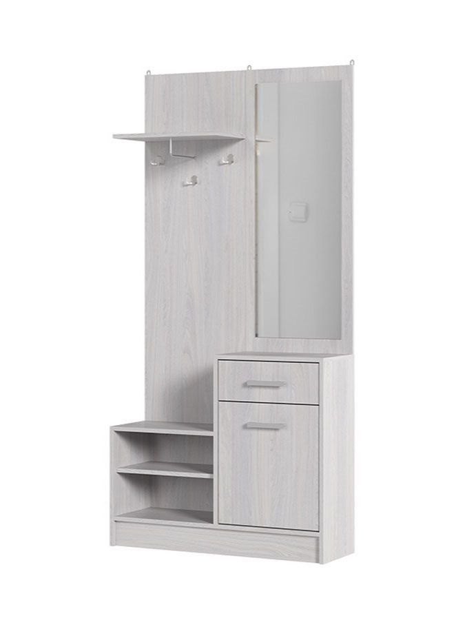 BUILDRUM Прихожая комплект с зеркалом и обувницей, 90х184х30 см, "Дебора" #1