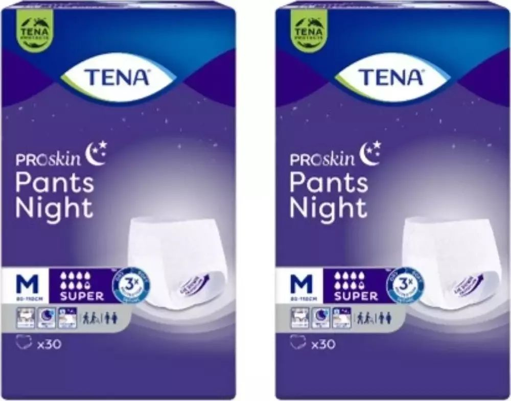 TENA Pants Night Super M, 2x30 шт. Подходит для объёма бёдер: 80 110 см. #1