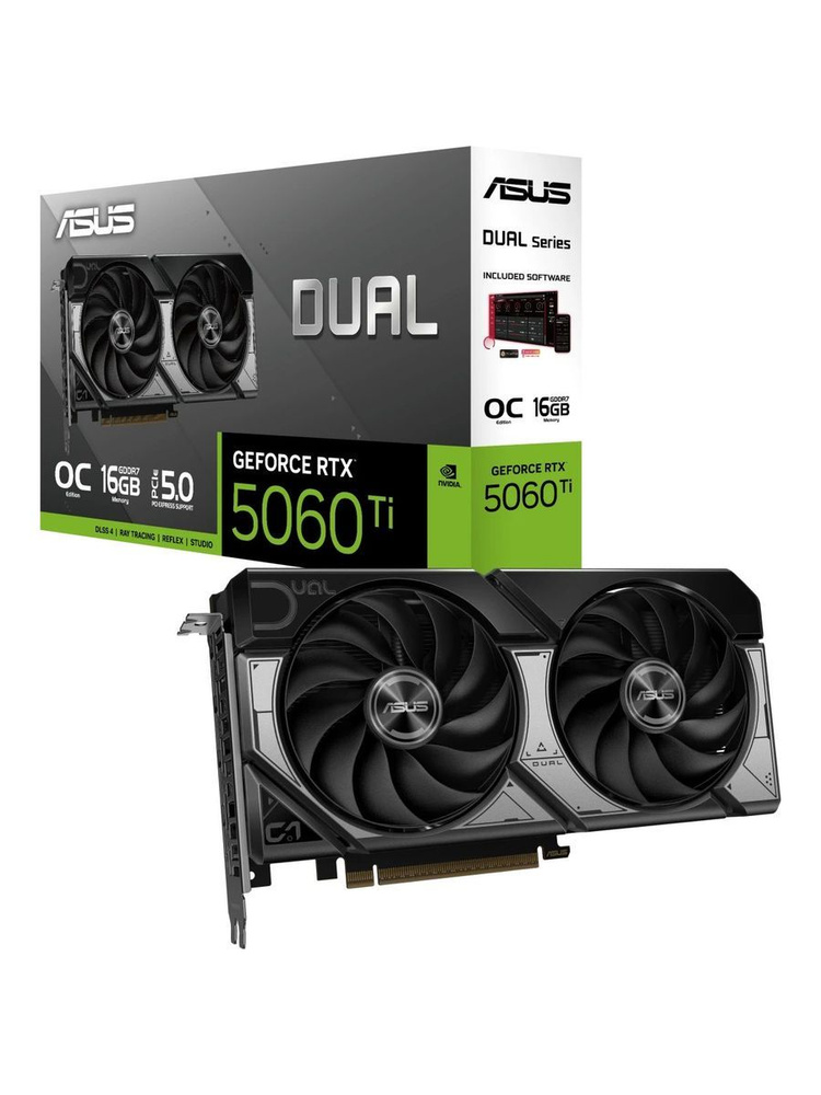 ASUS DUAL RTX 5060 Ti 16GB レシート画像あり Видеокарта ASUS GeForce RTX 5060 Ti, 16 ГБ PCI Express 5.0