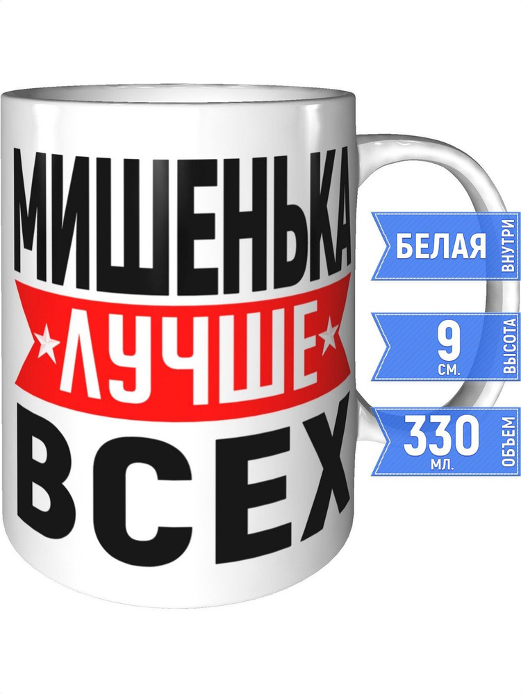 Кружка Мишенька лучше всех - стандартная #1