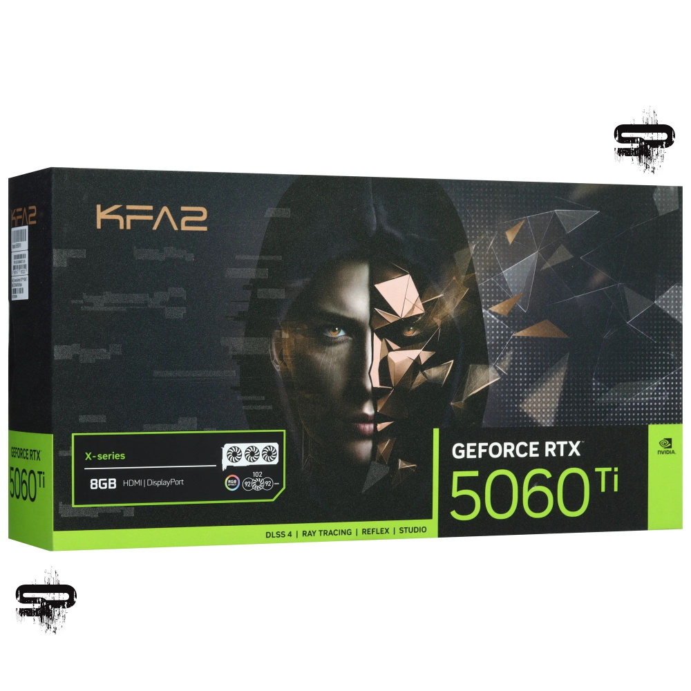 Видеокарта KFA2 GeForce RTX 5060 Ti, 8 ГБ PCI-E 5.0 DisplayPort