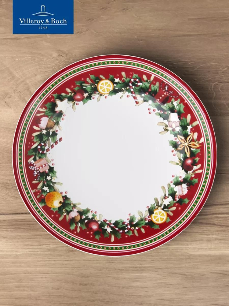Тарелка новогодняя 27 см, Winter Bakery Delight, Villeroy & Boch, Премиум-Фарфор #1