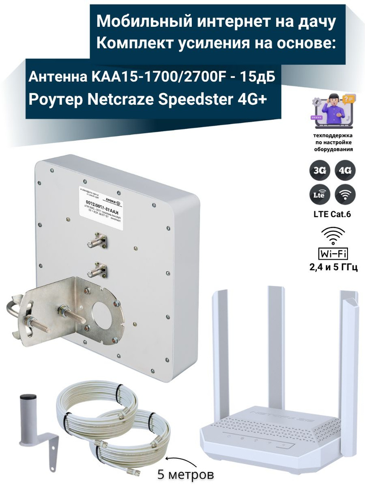 Роутер 3G/4G-WiFi Netcraze Speedster 4G+ LTE cat.6, до 300 Мбит/c