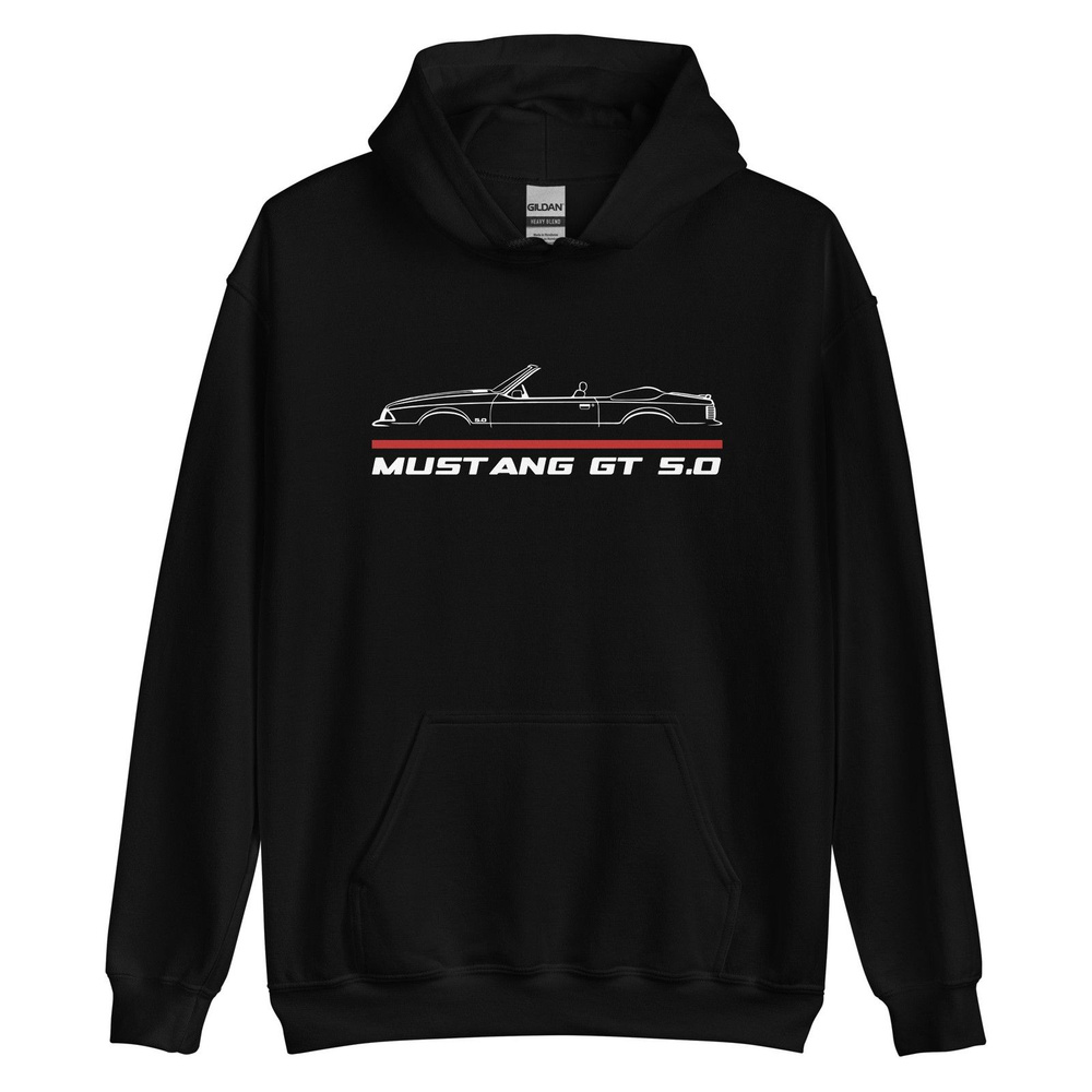 Худи толстовка мужская NEW Premium Hoodie For Mustang GT 5.0 Foxbody Convertible Car Owners Birthday #1