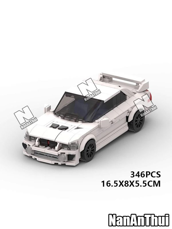 Строительный блок автомобиля Митсубиси Лансер ЭВО Moc собранная игрушка из мелких частиц #1
