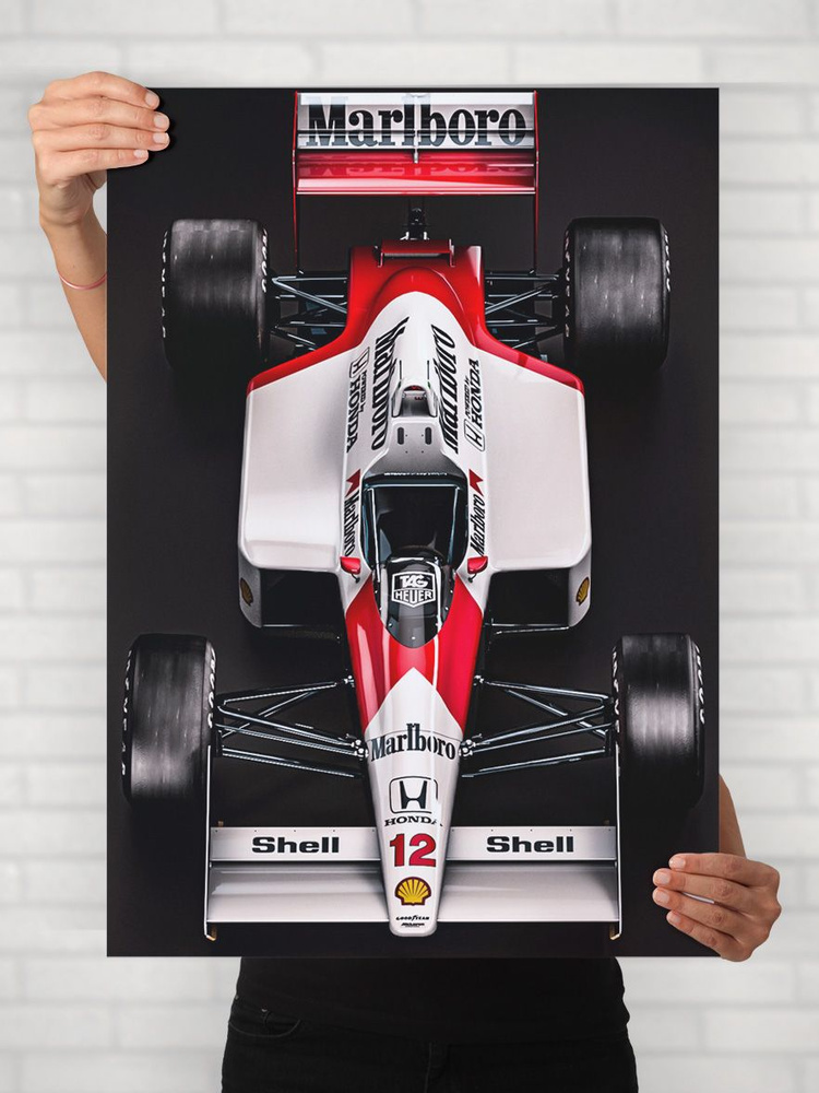 Плакат на стену для интерьера Легенды Авто (Макларен MP4 4 - McLaren MP4 4) - Постер по машине формата #1