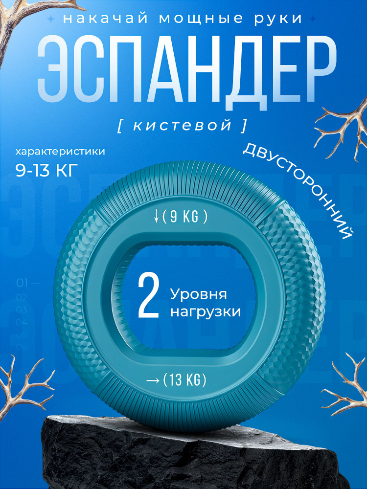 Эспандер кистевой 9-13кг синий #1