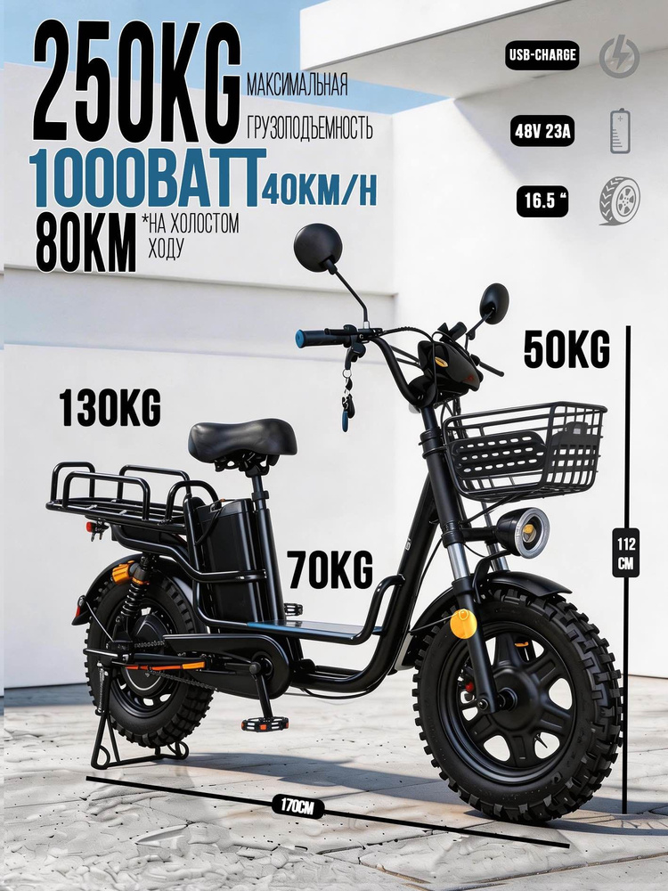 Warrior - V3 Транспортная версия - электровелосипед большой вместимости,23AH,240W #1