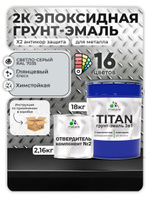 2К Эпоксидная грунт-эмаль Malare TITAN по металлу, двухкомпонентная для агрессив