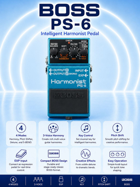 BOSS PS-6 Harmonist Эффектор транспонирования купить на OZON по