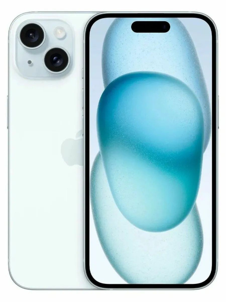 Apple Смартфон iPhone 15, nano SIM + eSIM 6/256 ГБ, Nano-SIM, голубой