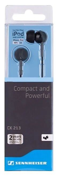 Внутриканальные Внутриканальные Sennheiser CX 213, black Проводное 16 ...