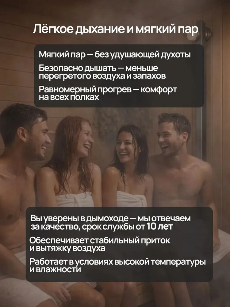 Вентиляция для бани и сауны через перекрытие/кровлю, система Басту, прямоугольная труба из нержавейки, Теплов и Сухов, вариант, фото 4
