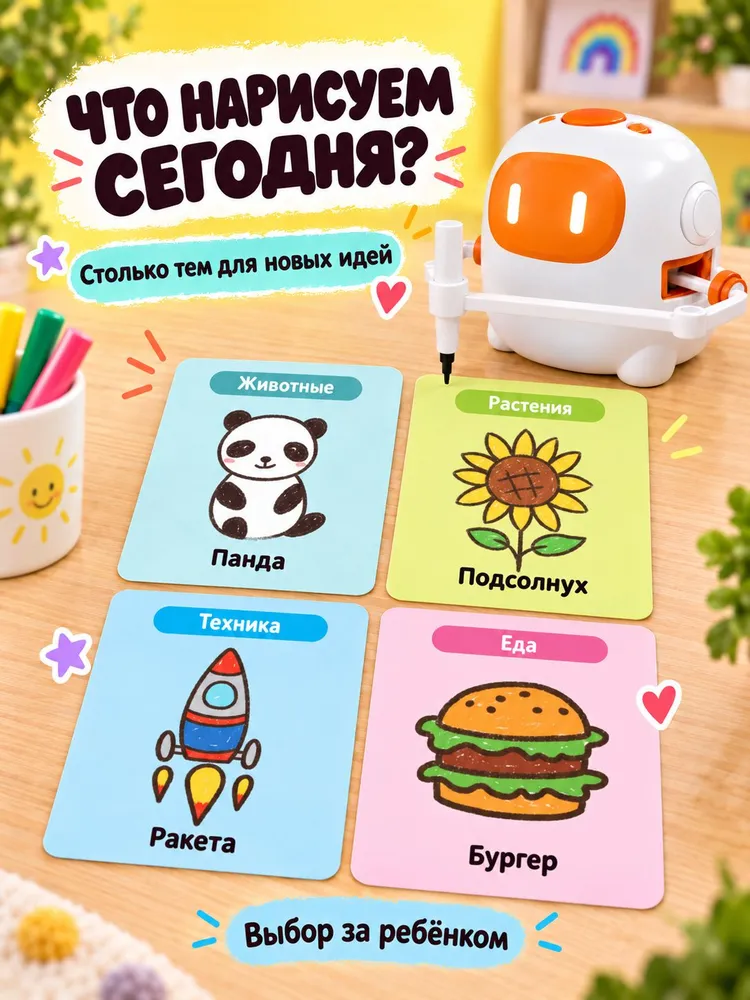 Русский рисующий робот, интерактивная игрушка для девочек и мальчиков, вариант, фото 3