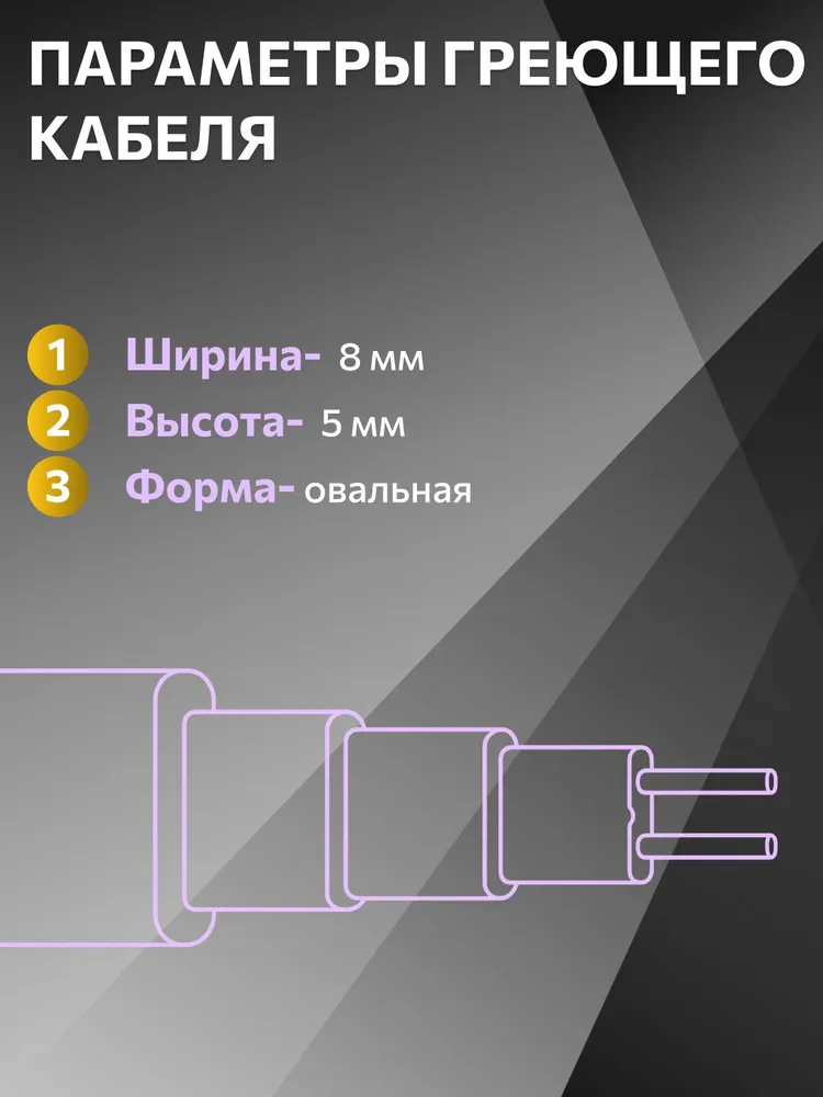 Греющий кабель в трубу водопровода саморегулирующийся 11м - 10 Вт/м комплект, 11 м, 10 Вт, фото 5