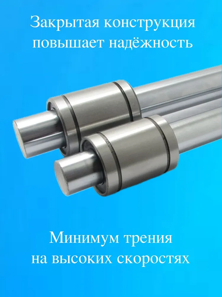Линейный подшипник LM16-UU для вала 16мм / Шариковая втулка серии LM закрытый тип, вариант, фото 4