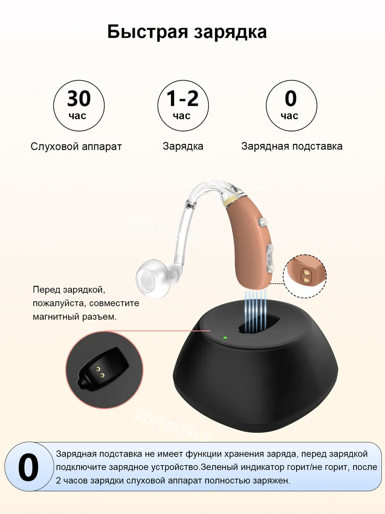 слуховой аппарат, устанавливаемый за ухом, вариант, фото 2
