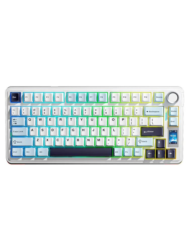AULA S75PRO Glacier Blue Leobog Star Vector Беспроводная механическая игровая клавиатура, русская раскладка, синий