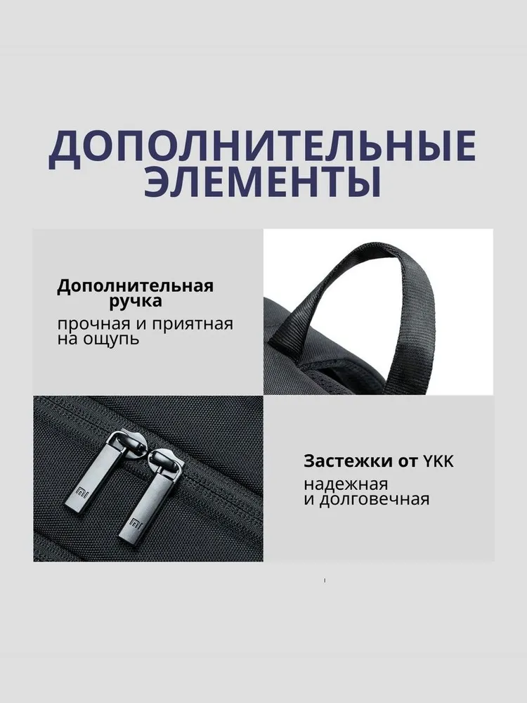 Рюкзак городской Xiaomi Mi Business Backpack 2 (черный), черный, фото 4