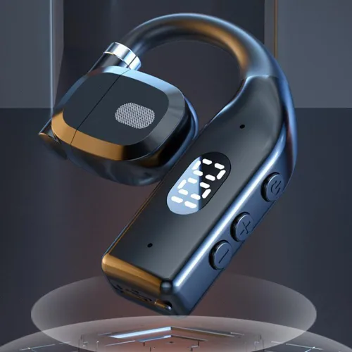 Наушники беспроводные, Bluetooth, серый металлик