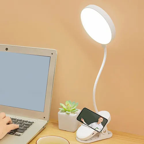 Светильник на прищепке для учебы и дома: LED лампа для стола, ночник в спальню с защитой для глаз